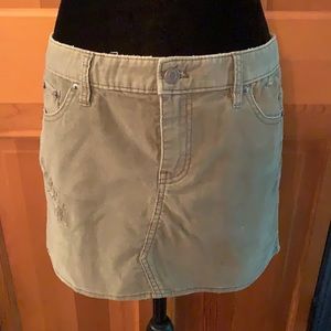 London Jean Cordory distressed mini skirt